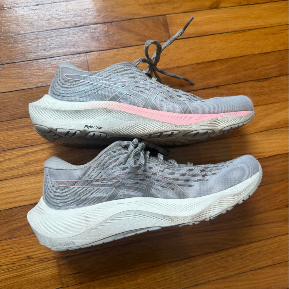 ASICS Women's Athletic Shoes in Gray and Pink